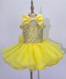 Little Girls/Baby Miss/Infant Pageant dress with Beaded Bodice