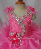 Glitz Stone Hand Flower Kids/Little Girls/Baby/Child's Cupcake Pageant Dress - CupcakePageantDress