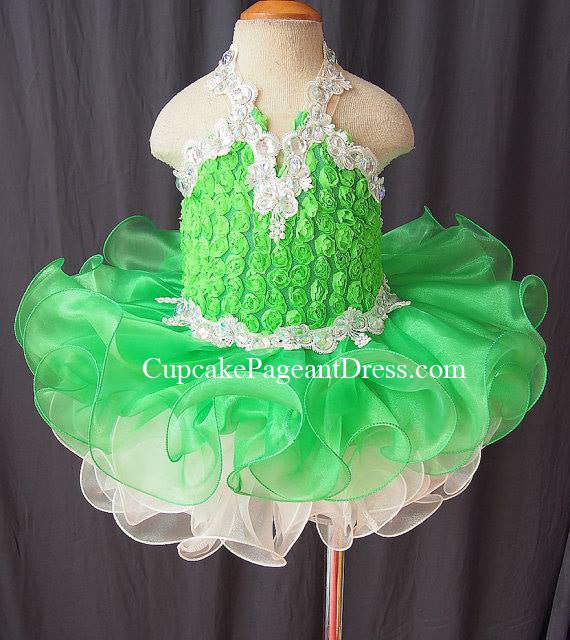 Halter Lace Infant/Toddler/kids/little girls/New Born Cupcake Pageant Dress - CupcakePageantDress