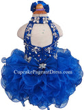 Glitz Beaded Bodice Little Princess Nations Cupcake Pageant Dress With Hair bow - CupcakePageantDress