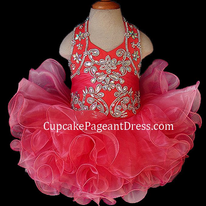 Custom Made Beaded Bodice Little Girls/Baby Girl Glitz Pageant Dress - CupcakePageantDress