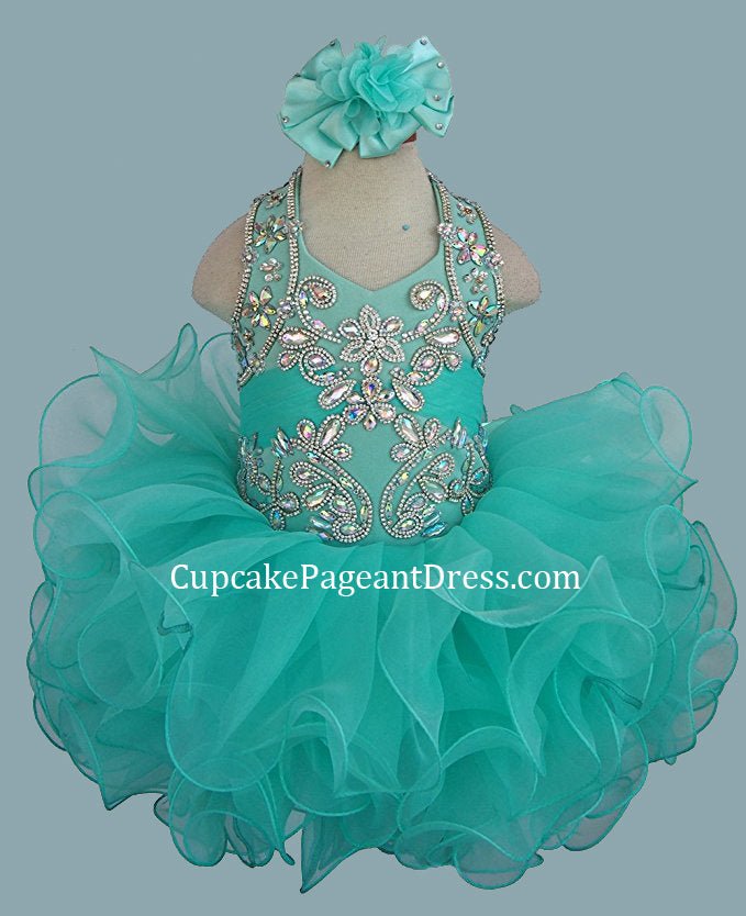 Glitz Beaded Bodice Little Girls/Toddler/Infant/Baby Girl Cupcake Pageant Dress - CupcakePageantDress