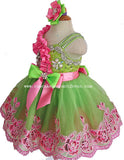 Infant Beaded with Lace Baby Doll Pageant Dress for Party,Birthday 1 - 6T - CupcakePageantDress