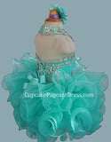 Glitz Beaded Bodice Little Girls/Toddler/Infant/Baby Girl Cupcake Pageant Dress - CupcakePageantDress