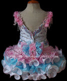 Glitz Beaded Bodice Little Princess Natural Cupcake Pageant Dress - CupcakePageantDress