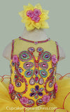 Little Princess Glitz Nations Yellow Cupcake Pageant Dress With Hair bow - CupcakePageantDress