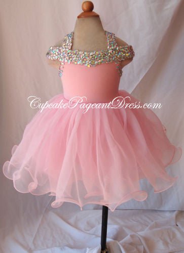 Glitz Beaded Bodice Little Girls/Child/Baby/Newborn/Infant Pageant Dress - CupcakePageantDress