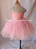 Glitz Beaded Bodice Little Girls/Child/Baby/Newborn/Infant Pageant Dress - CupcakePageantDress