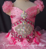 Glitz Beaded Bodice Infant/Newborn/Toddler/Little Girl's Pageant Dress - CupcakePageantDress