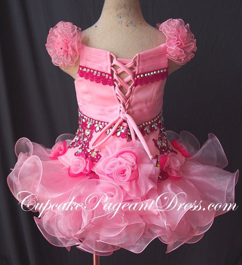 Glitz Beaded Bodice Infant/Newborn/Toddler/Little Girl's Pageant Dress - CupcakePageantDress