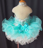 Halter Lace Infant/Newborn/Kids/Todder Cupcake Pageant Dress - CupcakePageantDress