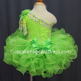 One Shoulder Jennifer Wu Infant/toddler/baby/children/kids Girl's glitze Pageant Dress - CupcakePageantDress