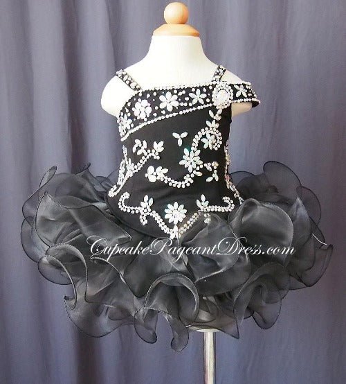 Glitz Beaded Bodice Little Girls/Infant/Toddler/Kids Pageant Dress - CupcakePageantDress