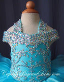 Off the Shoulder Beaded Bodice Little Girls/Children/Baby Pageant Dress - CupcakePageantDress
