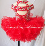 Glitz AB Beaded Bodice Infant/toddler/baby/children/kids Girl's Pageant Dress - CupcakePageantDress