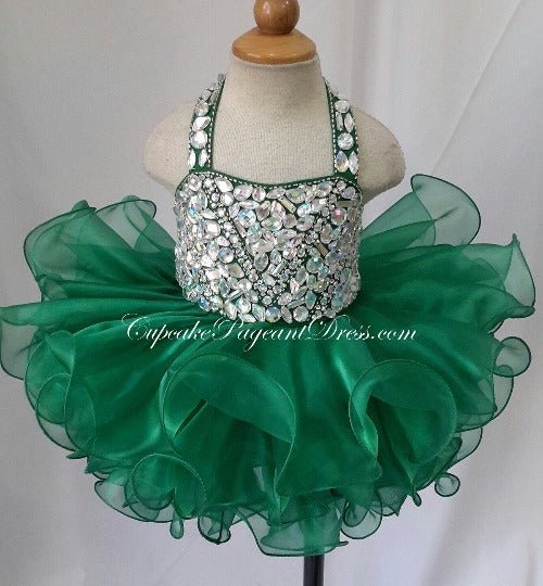 Glitz Beaded Bodice Infant/toddler/baby/children/kids glitz Girl's Pageant Dress - CupcakePageantDress