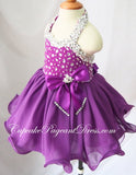 Halter Glass Crystal Infant/toddler/baby/children/kids Glitz Baby Doll Dress - CupcakePageantDress