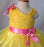 Infant/toddler/baby/children/kids/newborn Girl's Natural Pageant Dress - CupcakePageantDress