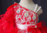 One Shoulder Infant/toddler/kids/baby/children Girl's Pageant Dress - CupcakePageantDress