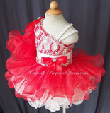 One Shoulder Infant/toddler/kids/baby/children Girl's Pageant Dress - CupcakePageantDress