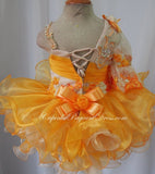 One Shoulder Beaded Lace Little Girls/Infant/Newborn/ Pageant Dress - CupcakePageantDress