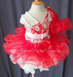 One Shoulder Infant/toddler/kids/baby/children Girl's Pageant Dress - CupcakePageantDress