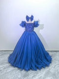 Little Child's Royla Blue Dazzling Prom Couture - CupcakePageantDress