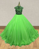 Little Child's Pageant Dress with Glitzy Beaded Bodice - CupcakePageantDress