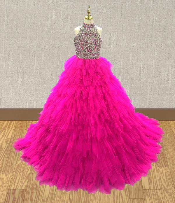 hot pink tween dress KatieJ NYC Tween Anya Dress - Hot PInk