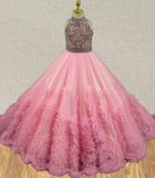 Best Beauty Sparkly Beaded Bodice Kids Evening Gown - CupcakePageantDress