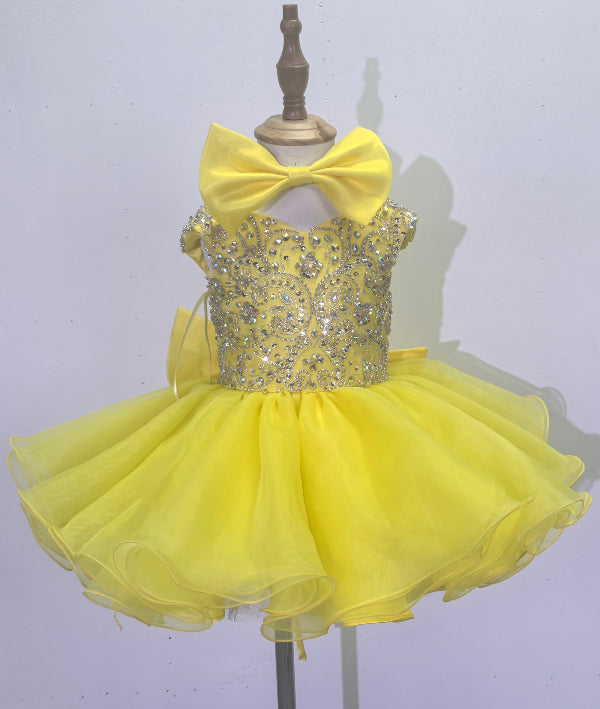 Little Girls/Baby Miss/Infant Pageant dress with Beaded Bodice