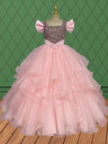 Little Children's Prom Couture Dress with Sparkly Beaded - CupcakePageantDress