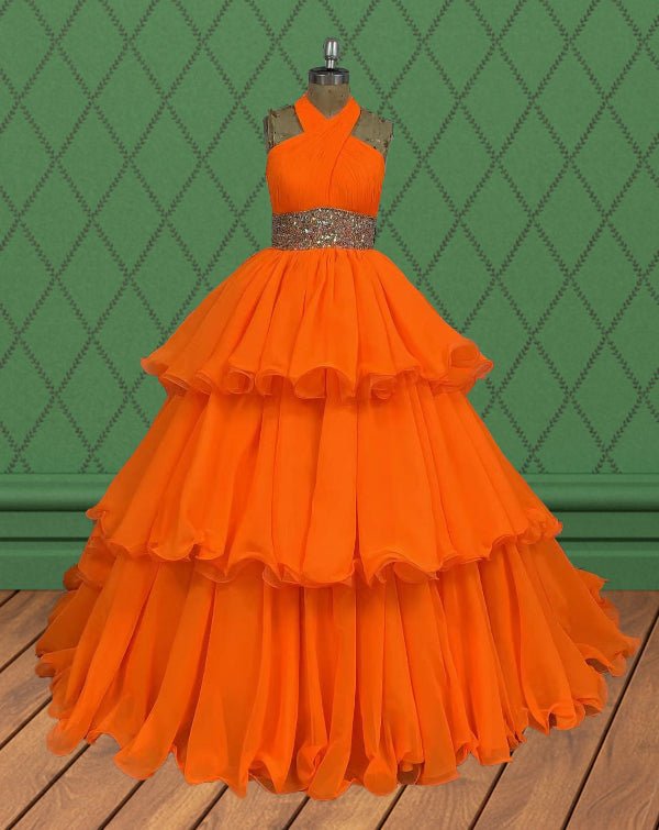 Little Girls Gorgeous Pageant Dress with Glitz Beaded Bodice - CupcakePageantDress