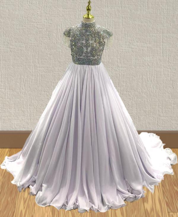 Cap Sleeve Glitz Beaded Miss Teen White Pageant Dress - CupcakePageantDress