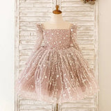 Baby Girls Pageant Dress with Beaded Bodice for birthday