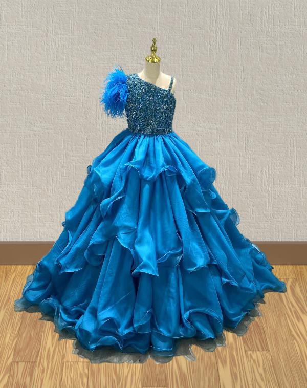 Elegant Beaded Bodice flower Girl Pageant Dress - CupcakePageantDress