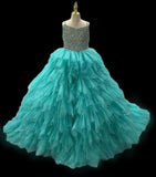 Gorgeous Young Girl Multilayer Sparkly Pageant Ball Gowns - CupcakePageantDress