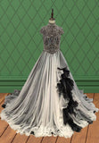 Young Girls Stunning Pageant Gown with Sparkly Beaded Bodice - CupcakePageantDress