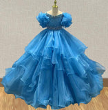 Glity Beaded Bodice Stylish Flower Girl Sparkly Gown - CupcakePageantDress