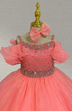 Sparkly Exquisite Preteen Coral Prom Dress Pageant