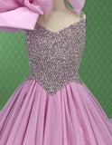 Littles Pink Pageant Dress with Glitz Beaded Bodice - CupcakePageantDress