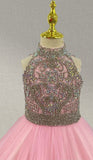 Best Beauty Sparkly Beaded Bodice Kids Evening Gown - CupcakePageantDress