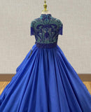Halter Beaded Bodice Flower Girl Beauty Ball Gowns - CupcakePageantDress