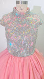 Little Child's Sparkle Pageant Gown with Beaded Bodice - CupcakePageantDress