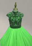 Little Child's Pageant Dress with Glitzy Beaded Bodice - CupcakePageantDress