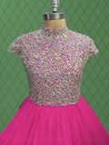 Young Girls Glitz Pageant Dress With Cap Sleeve - CupcakePageantDress