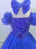 Little Child's Royla Blue Dazzling Prom Couture - CupcakePageantDress