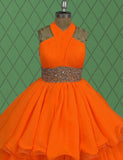Little Girls Gorgeous Pageant Dress with Glitz Beaded Bodice - CupcakePageantDress