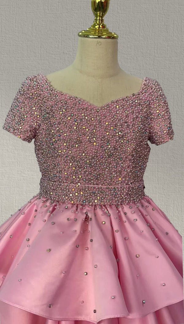 Gorgeous Pink Pageant Dress With Glitz Bodice - Elegant Pageant Dress ...