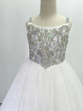 Custom Little Child's Sparkly White Pageant Dress - CupcakePageantDress